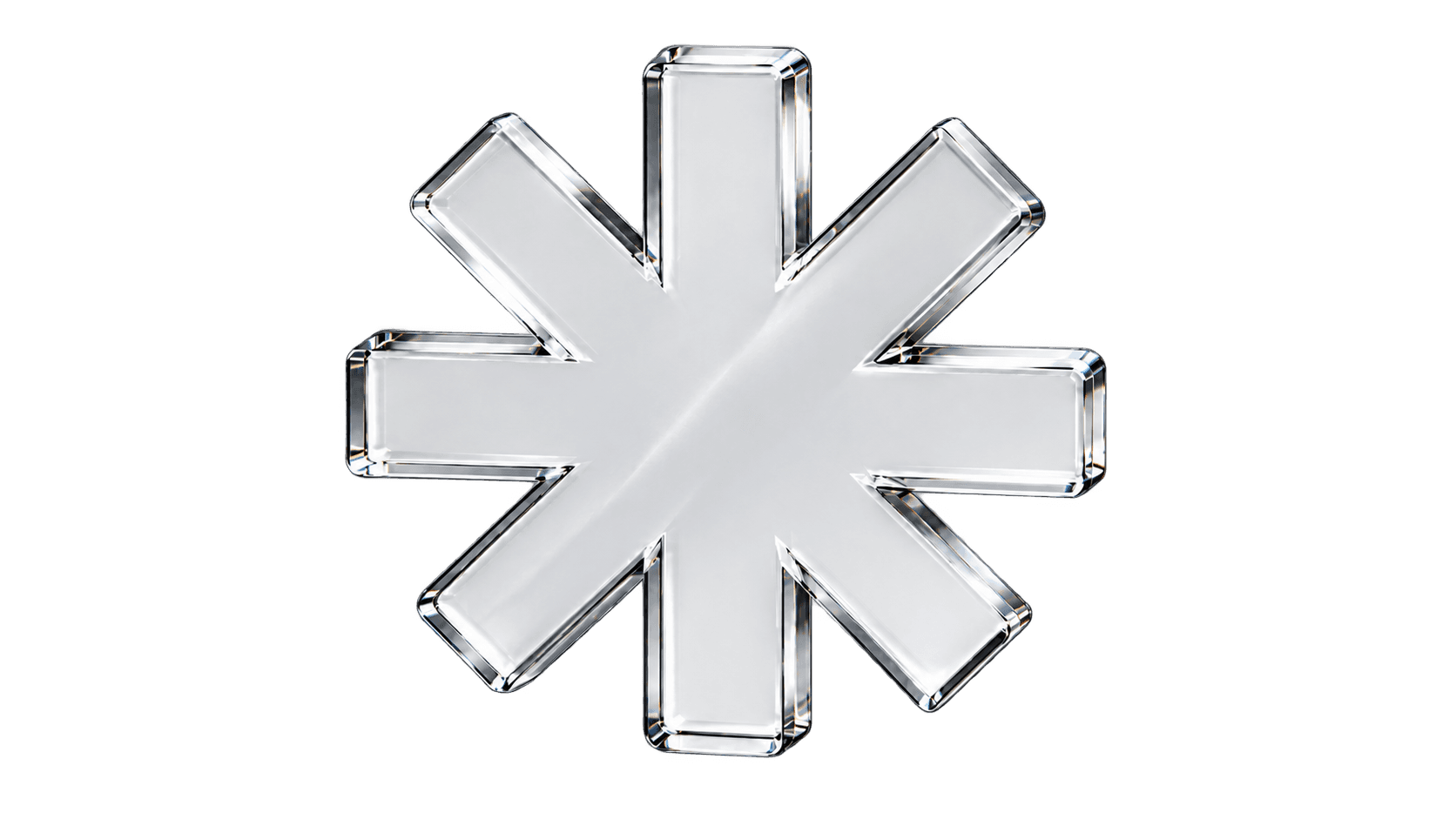 NEXACT 3D Transparent Glassy Star Mark