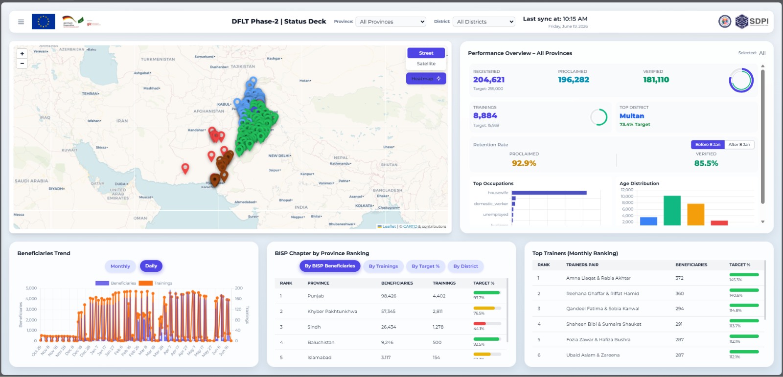 DFLT Phase 2 live interface preview
